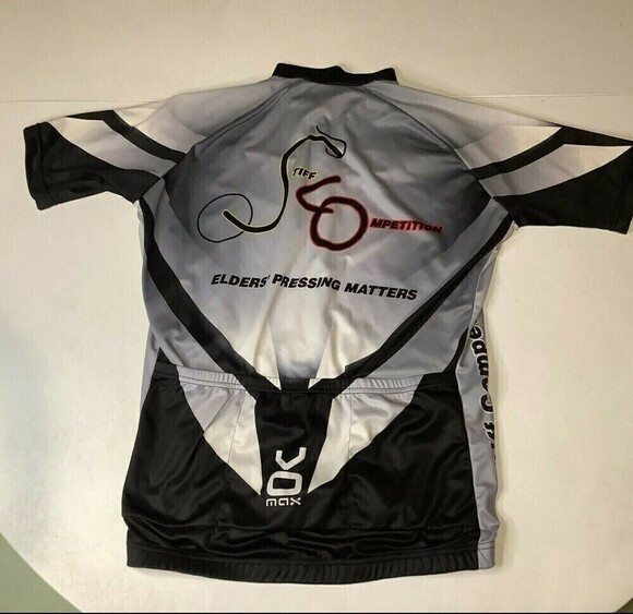 Men's Vomax Cycling Stiff Competition Shirt Jersey Size Medium Grey Black - Picture 2 of 7